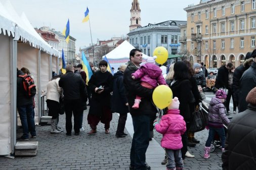 Кіровоградці організували Євромайдан у Вільнюсі