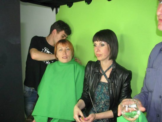 Эльмира Небесная и Анна Заботкина в студии "Mad Heads"