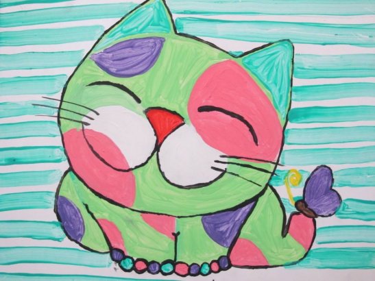 «Кольоровий кіт», авторка - Софія Варакіна, 9 років