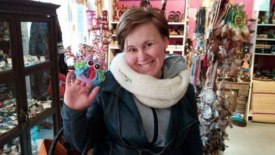 Вікторія Талашкевич у магазині, що впроваджує fair trade